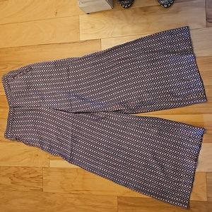 Maeve printed wide leg pants